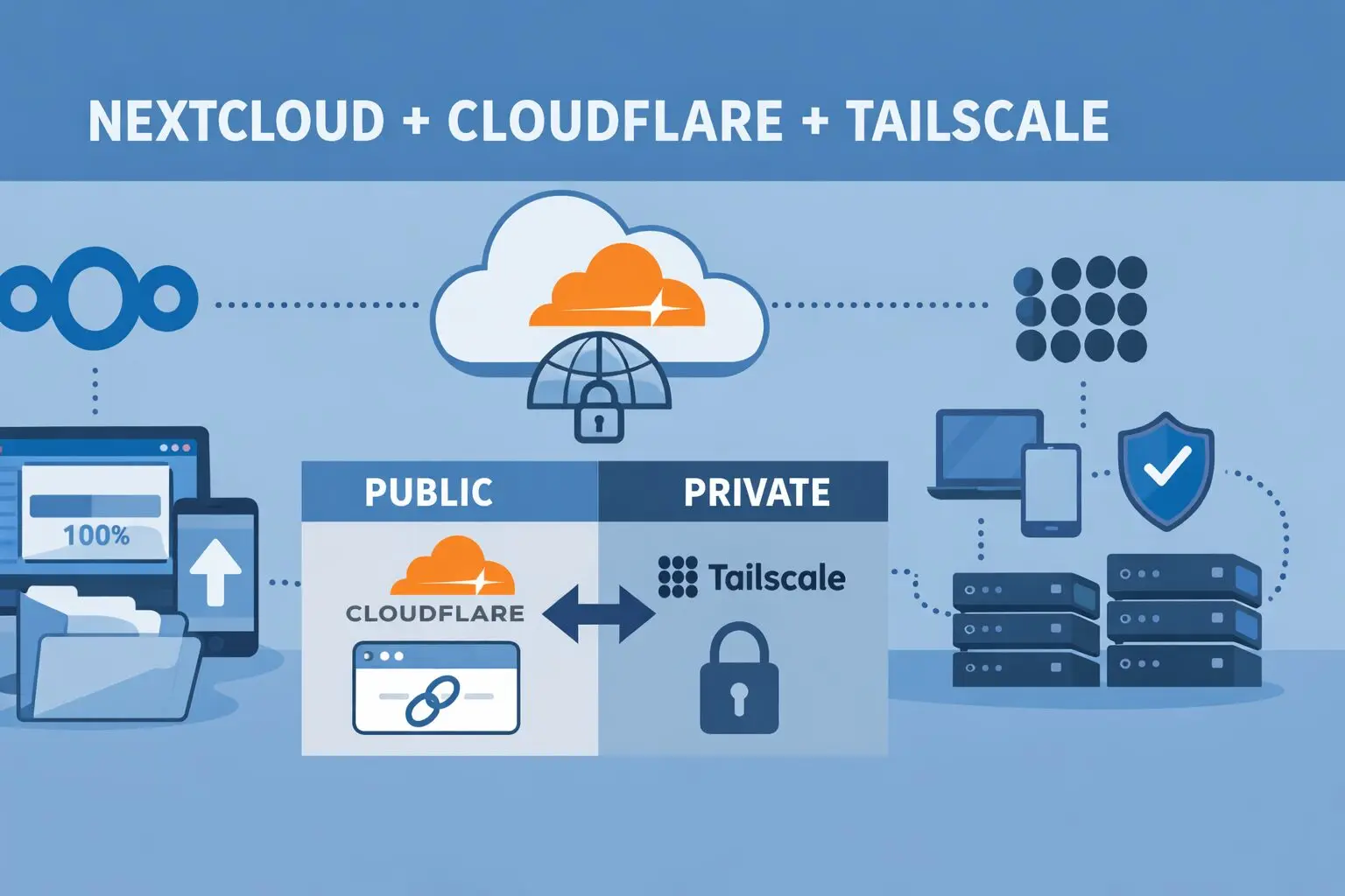 Nextcloud, Cloudflare, and Tailscale: How I Finally Stopped Fighting Upload Limits